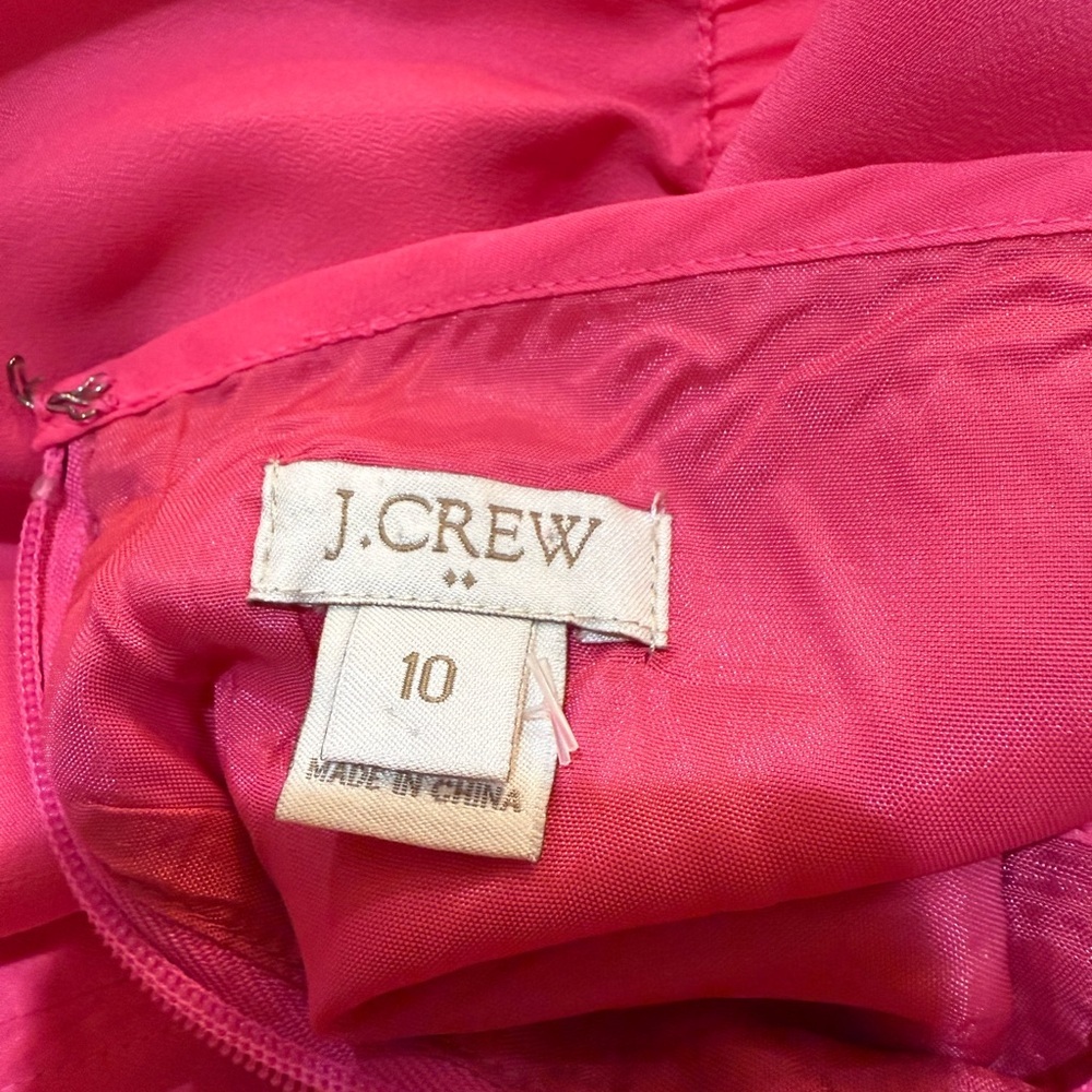 J. Crew Factory Hot Pink Mini Dress Size 10 - Picture 9 of 13